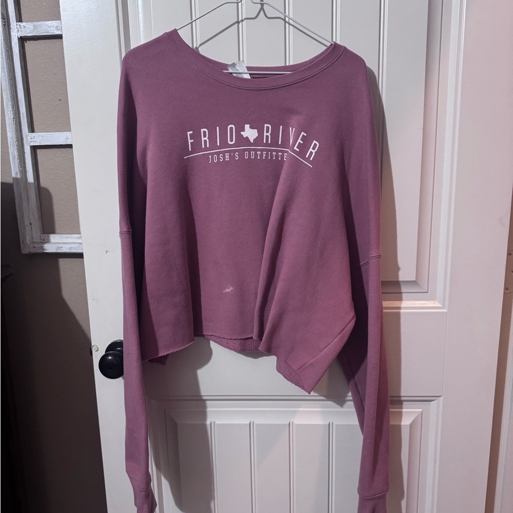 Abella Dusty Rose Cropped Sweatshirt